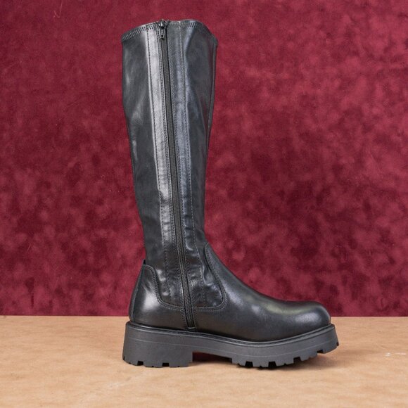 Vagabond Women Kenova Tall Black Leather Lug Festival Chunky Boots Sz 8US EUR38 - Picture 10 of 10